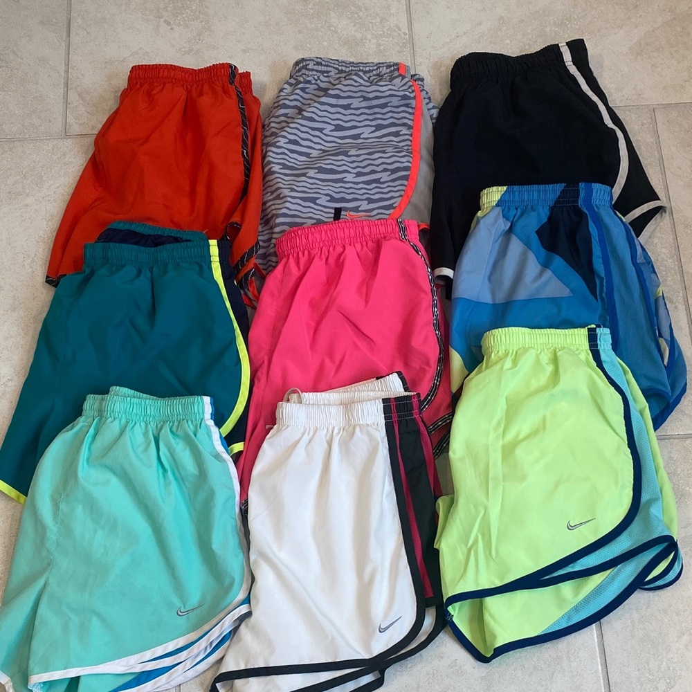 Nike Girls' Assorted Athletic Shorts - Pink, Neon Green, Teal & More